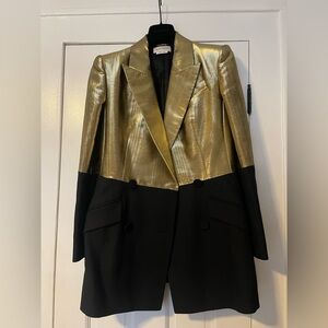 Alexander McQueen Black and Gold Blazer sz 44